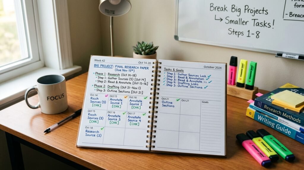 How to Use a Planner for Student Life Success Break projects into tasks 202607060221